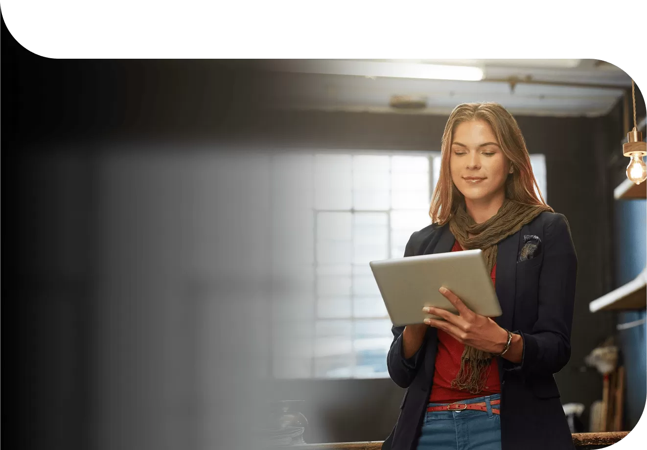 Financial planner reviewing a client's plan on a tablet